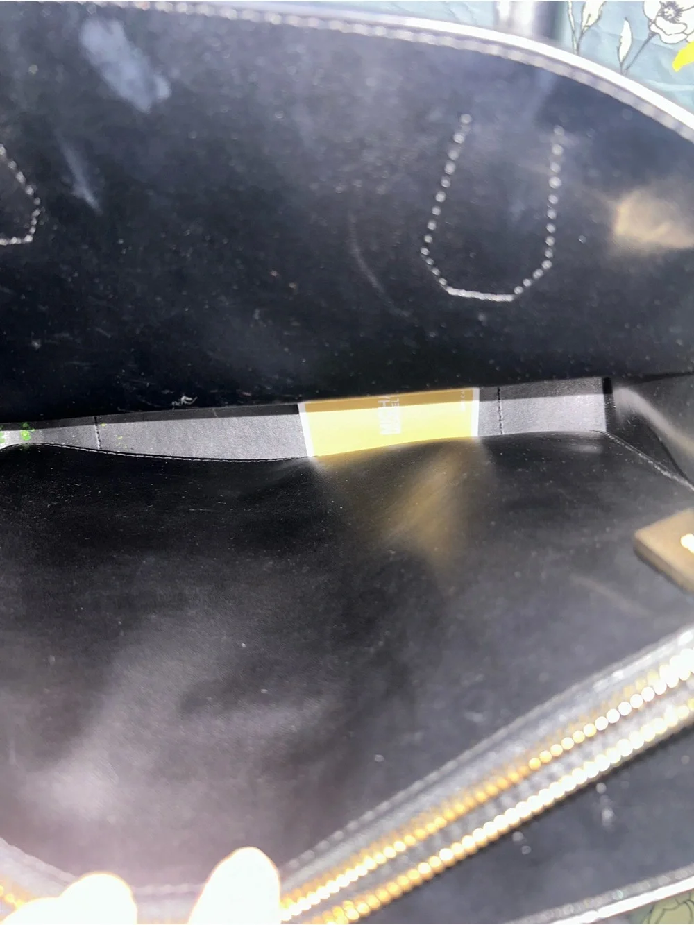 Michael Kors Black Leather Shoulder Satchel with Gold Hardware